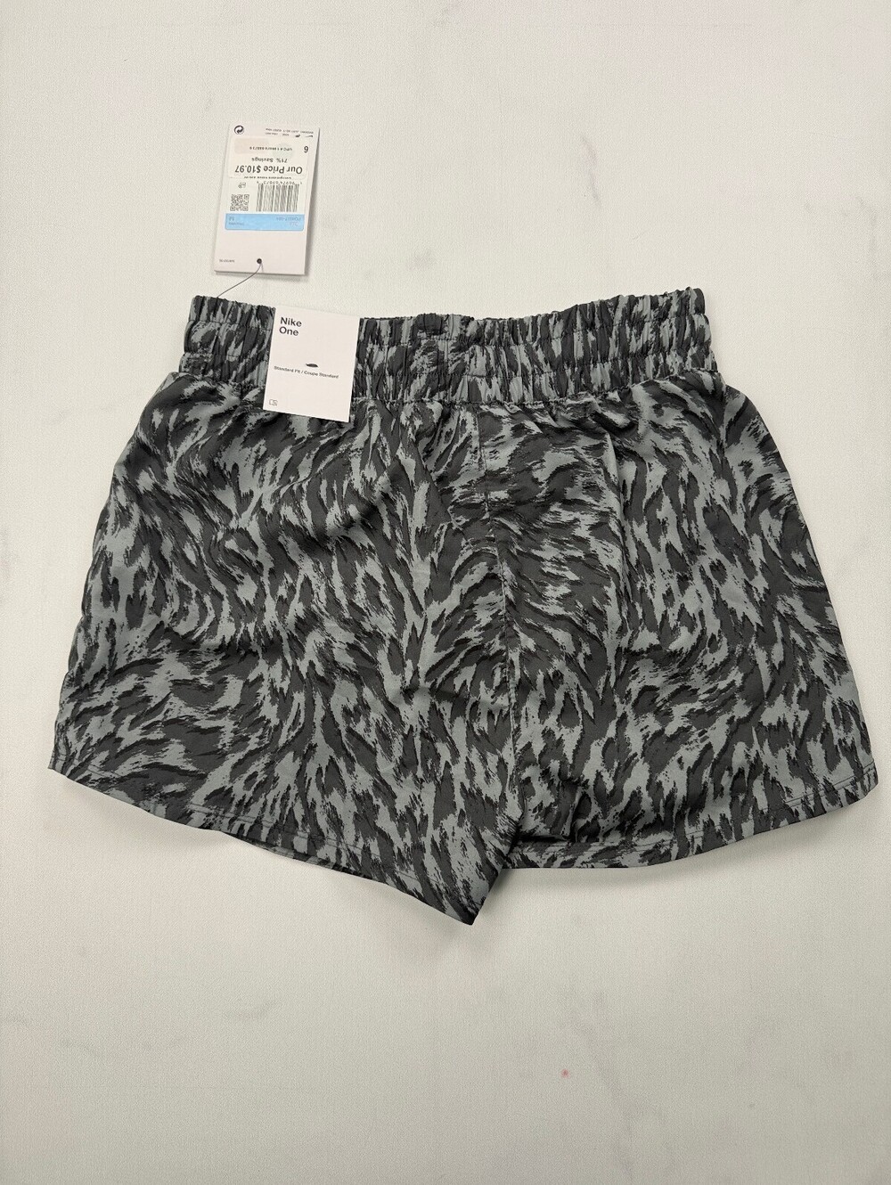 Nike Printed Athletic Shorts Gray 2010s Sporty - Girls M NWT